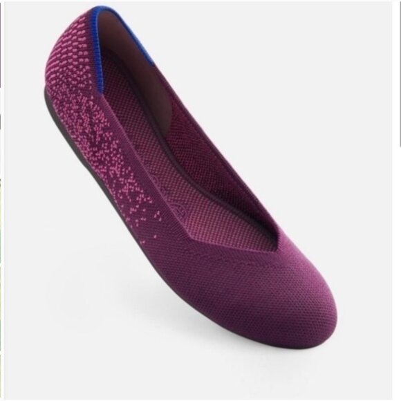 Rothy’s Burgundy Fig Python The Flat - Size 8.5 - Picture 2 of 7